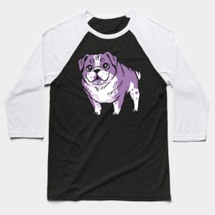 Purple Bulldog Baseball T-Shirt